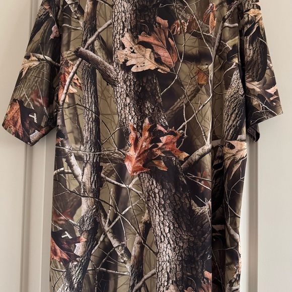 HAZARDS & BOGEYS Men’s Tree Leaves Camo Hawaiian ButtonUp Polyester Shirt-Size M - Picture 6 of 8